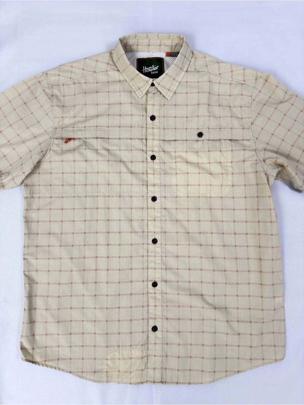 Howler Bros Plaid Short Sleeve Fishing Shirt XL Vented Outdoor Hiking - Picture 2 of 11